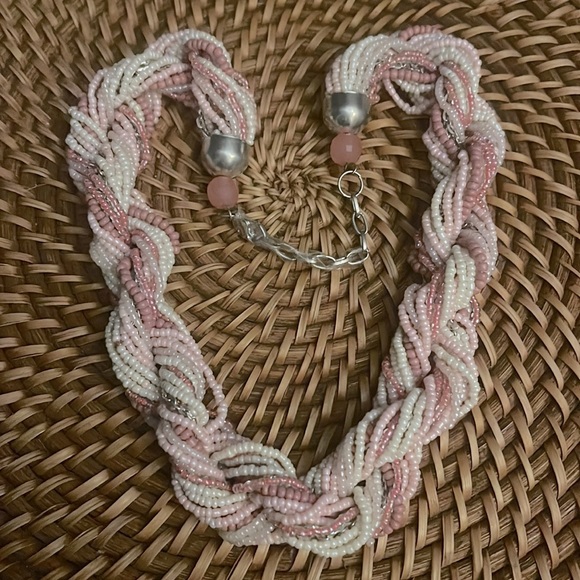 📿Stunning Vintage Micro Bead Multi Strand Braided Necklace - Picture 4 of 11